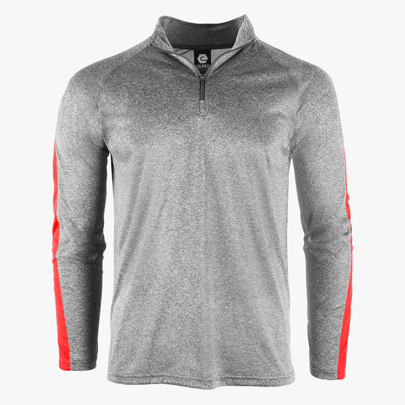 #F108 / Titanium Heather Striped 1/4 Zip
