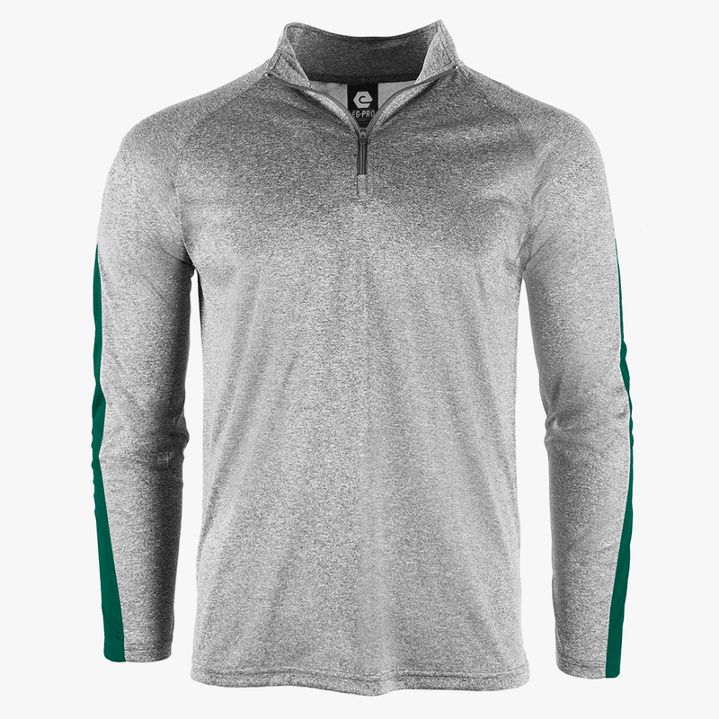#F108 / Titanium Heather Striped 1/4 Zip