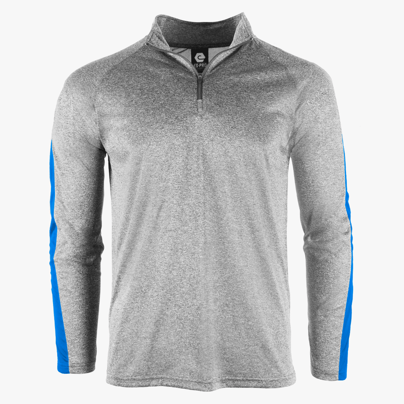 #F108 / Titanium Heather Striped 1/4 Zip