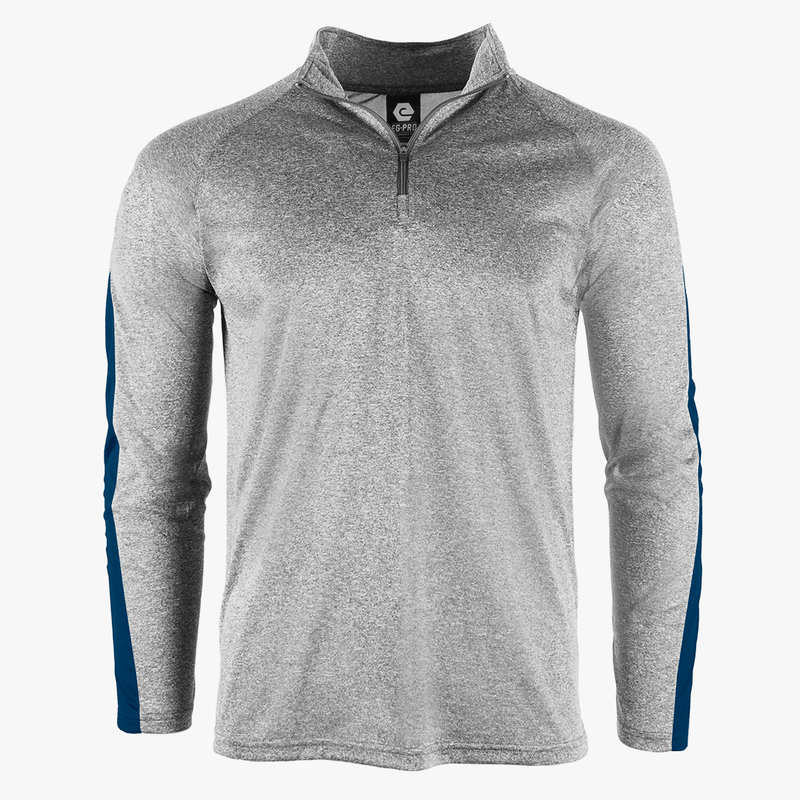 #F108 / Titanium Heather Striped 1/4 Zip