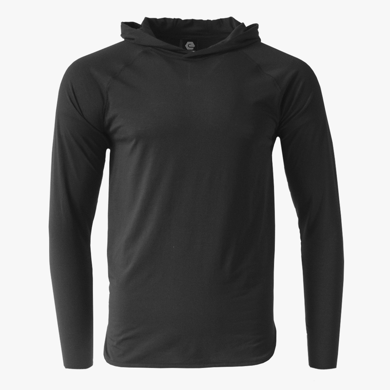 #H212 / Varsity Lightweight Drop-tail Long Sleeve Hoodie (Unisex)